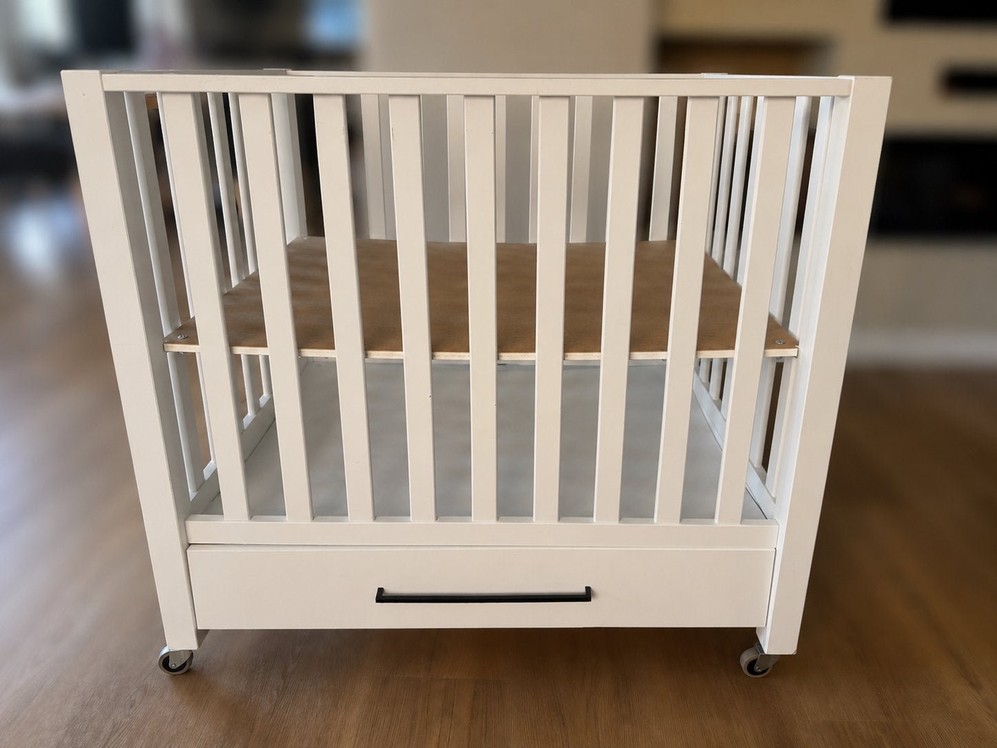 Box Casper met wieltjes en lade, Ophalen, Gebruikt, Rechthoekig, Lade