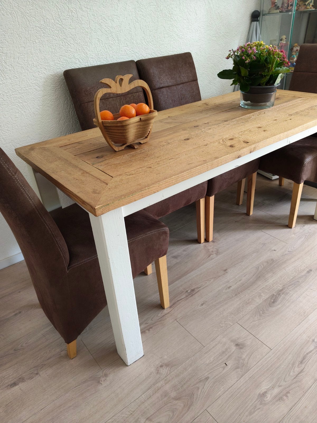 Stijgerhouten Eettafel, Ophalen, Gebruikt, 50 tot 100 cm, 150 tot 200 cm