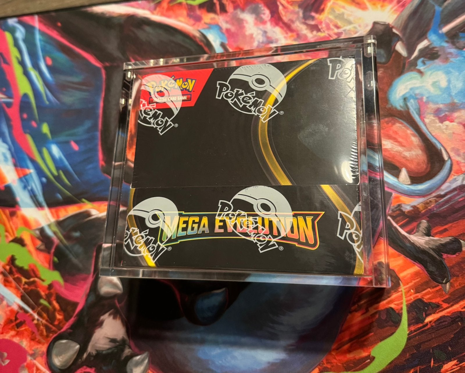 Pokémon kaarten Mega Evolution Boosterbox + Acryl, Ophalen of Verzenden, Nieuw, Boosterbox