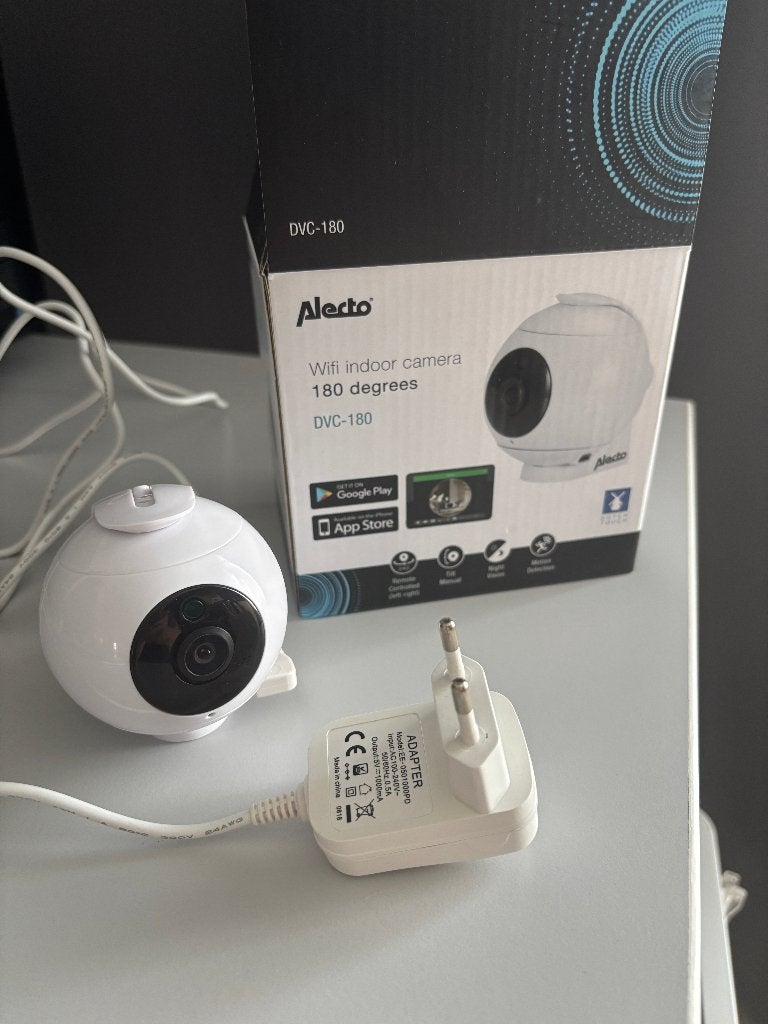 Alecto DVC-180 Wifi Binnencamera 180 graden, Ophalen of Verzenden, Zo goed als nieuw, Binnencamera