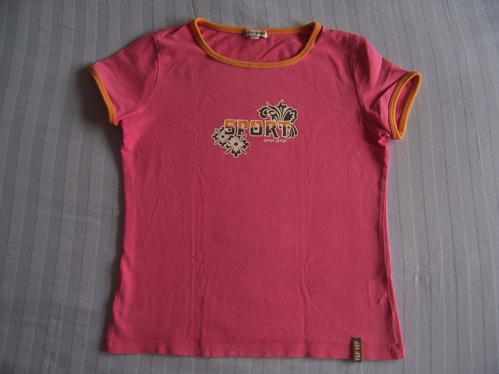 Roze shirt merk Yep Yep maat 134, Gebruikt, Meisje, Yep yep, Ophalen of Verzenden