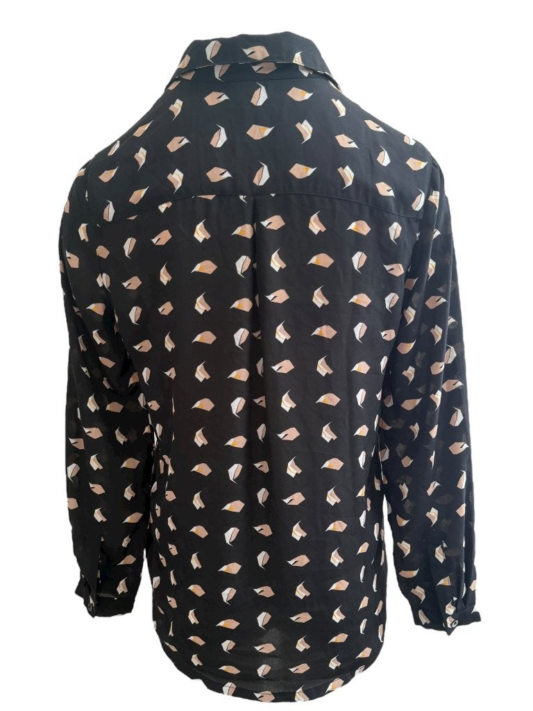 Esqualo blouse S, Maat 38/40 (M), Verzenden, Zwart, Zo goed als nieuw