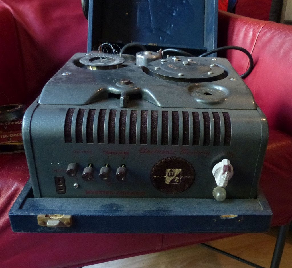 draadrecorder Webster-Chicago met toebehoren, Ophalen, Defecte bandrecorder