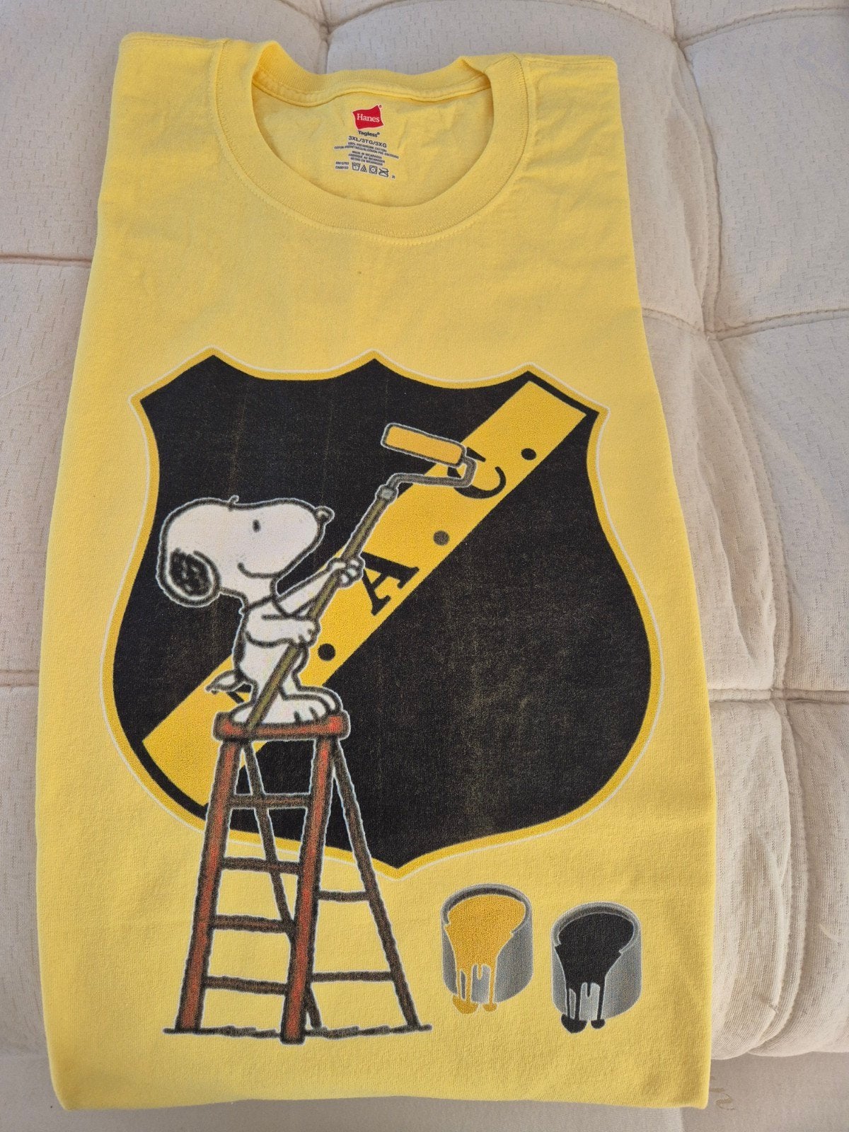 Super uniek N.A.C. Snoopy T-shirt - Maat  3 XL, Kleding | Heren, Geel, Overige maten, Ophalen of Verzenden, Zo goed als nieuw