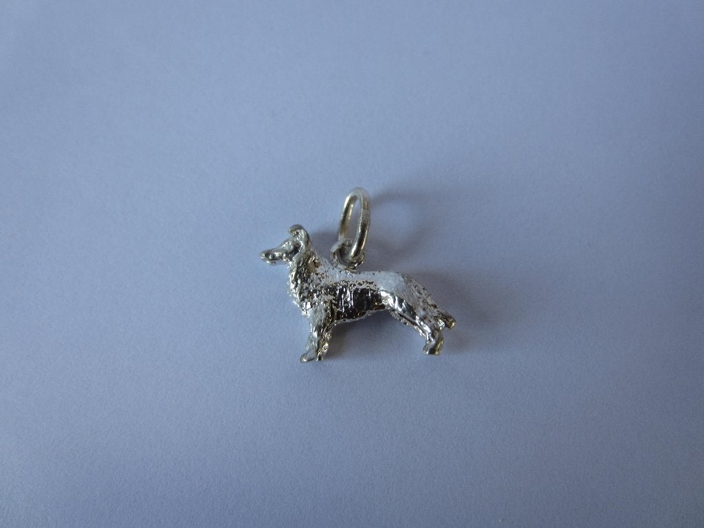 NIEUW = Border Collie = Bedel = Hanger = Zilver, Nieuw, Ophalen of Verzenden, Zilver, Dier