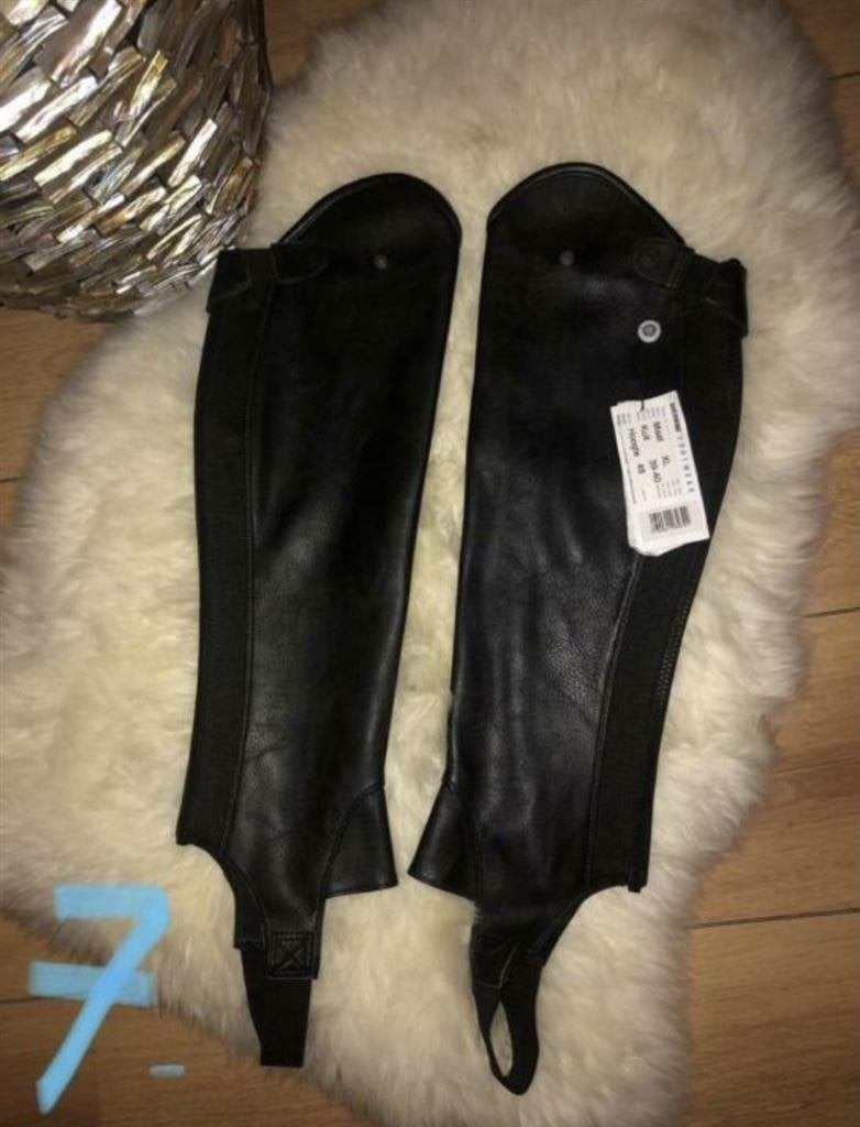 Mooie zwart lederen chaps van Suedwind - NIEUW - ML, LL, Ophalen of Verzenden, Nieuw, Dressuur, Schoeisel