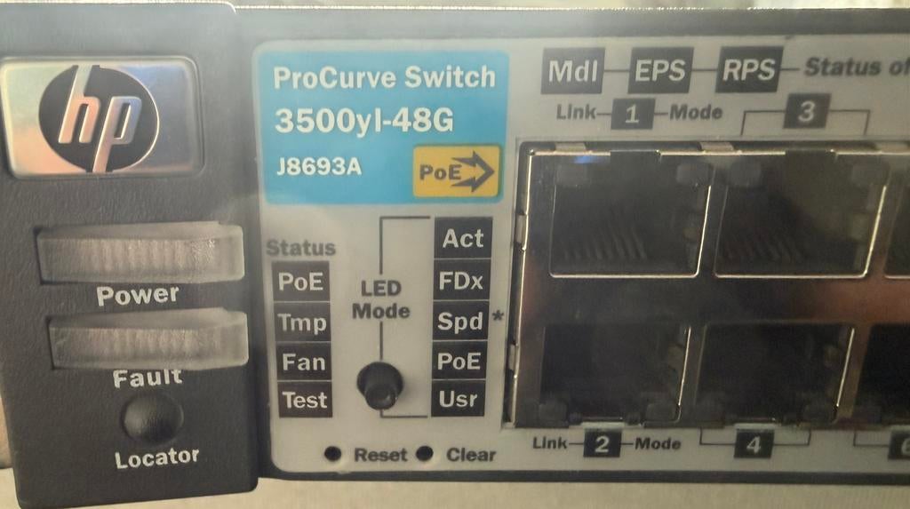 HP Procurve Switch 48 poort POE, Ophalen, Zo goed als nieuw