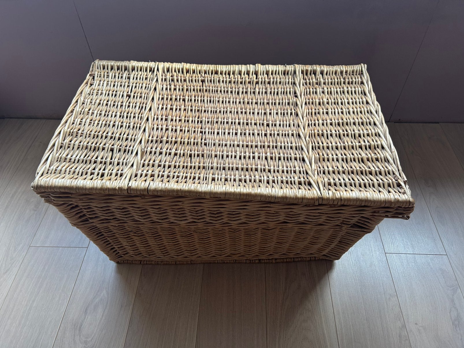Rietenmand/ opbergmand / picknickmand, Ophalen, Zo goed als nieuw, Zonder inhoud