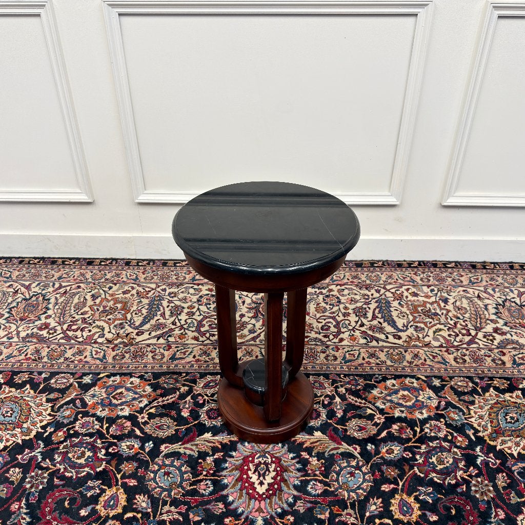 Klassieke Art Deco Bijzettafel Sidetable met Marmer Blad, Ophalen of Verzenden