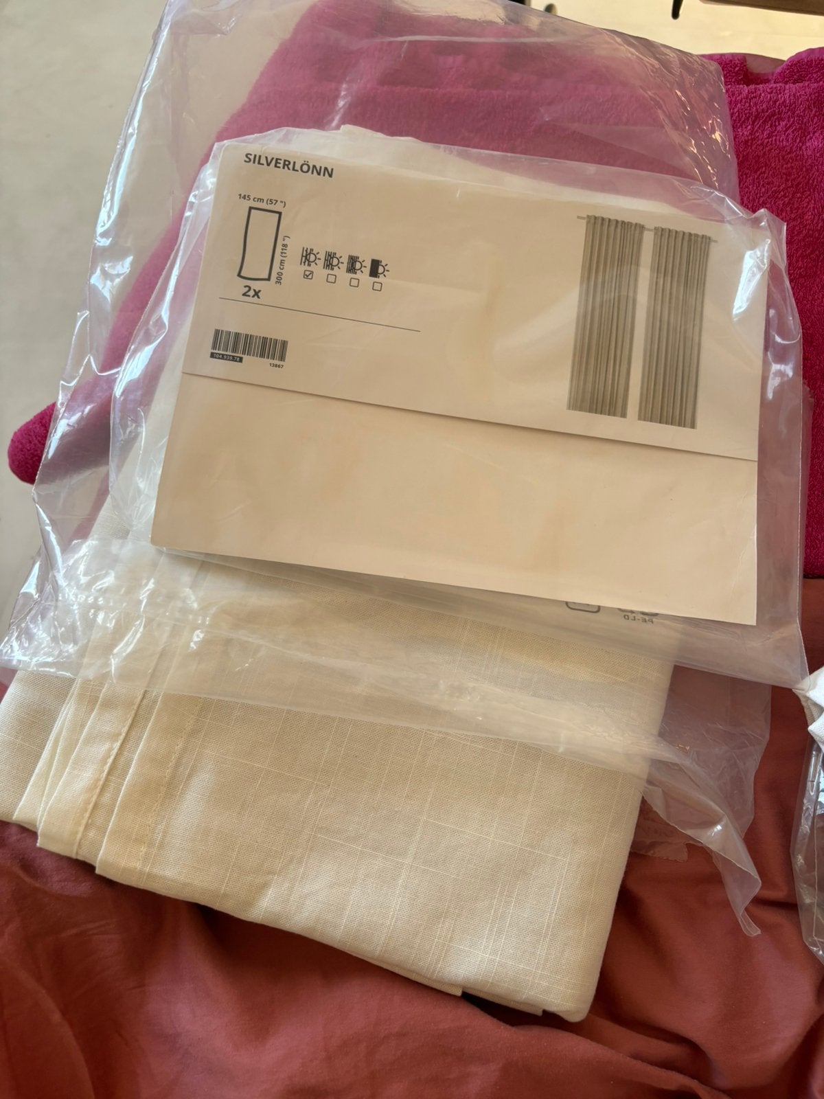 Silverlönn gordijn wit ikea, Huis en Inrichting, IKEA, Ophalen of Verzenden, Zo goed als nieuw
