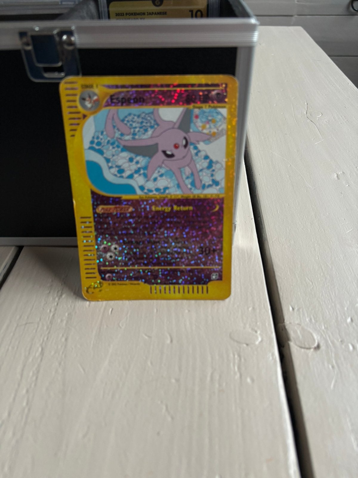 Espeon boxtopper, Ophalen of Verzenden, Zo goed als nieuw, Meerdere kaarten, Foil