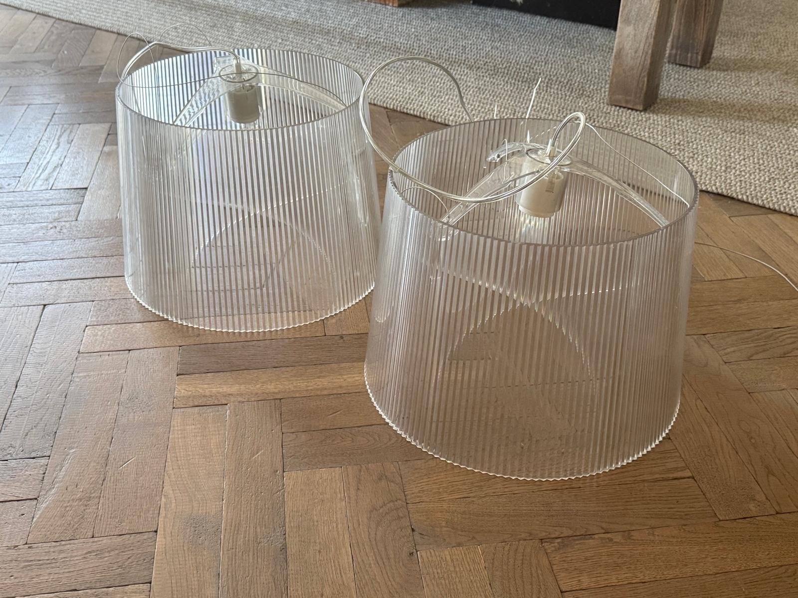 Kartell Gè - Set van 2 transparante hanglampen - 100 euro, Huis en Inrichting, Lampen | Hanglampen, Kunststof, Zo goed als nieuw