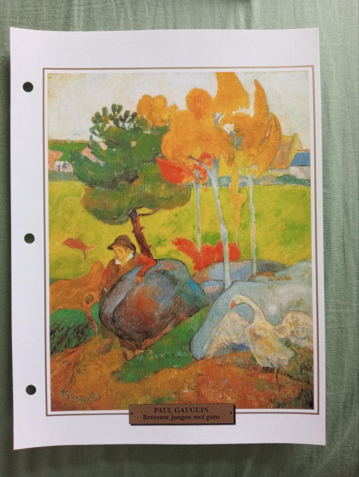 Paul Gauguin - Bretonse jongen met gans (Offset Prent 1995), Ophalen of Verzenden