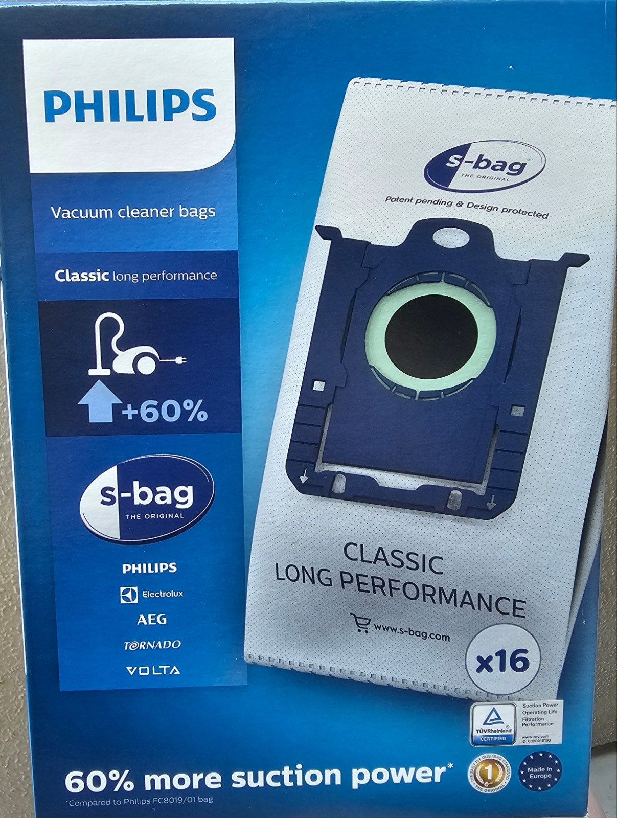 Philips S-Bag Classic Long Performance stofzuigerzakken, Ophalen of Verzenden, Nieuw