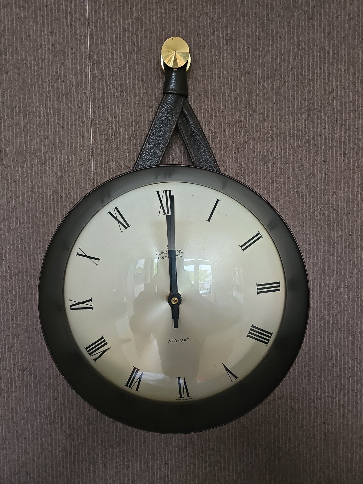 Vintage Junghans ATO-MAT wandklok werkend Made in Germany, Ophalen of Verzenden
