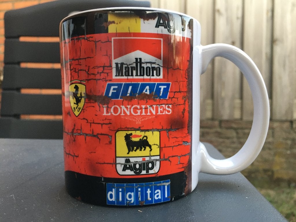 ✅ Gerhard Berger Ferrari mok Vintage olie F1 Autosport, Ophalen of Verzenden, Nieuw, Formule 1