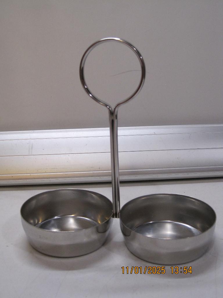 jampot houder rvs design alessi (328), Ophalen of Verzenden, Gebruikt, Rond, Overige materialen