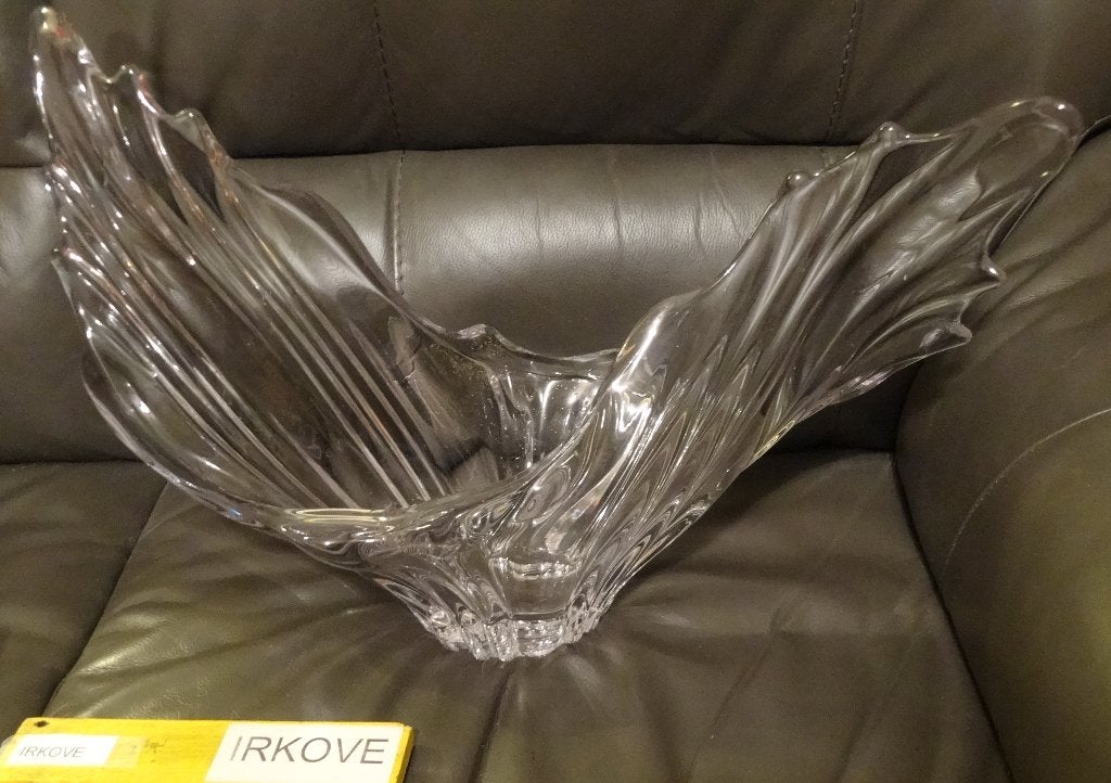 WAANZINNIG MOOIE SCHAAL * HELDER KRISTAL * Tafelstuk *, Antiek en Kunst, Glas, Ophalen of Verzenden, Schaal, Handgemaakt
