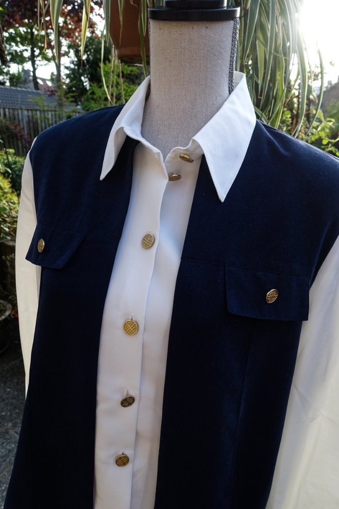 wolwitte met blauwe blouse (2 in 1) Sixth Sense 44, Blauw, Maat 42/44 (L), Sixth Sense, Ophalen of Verzenden