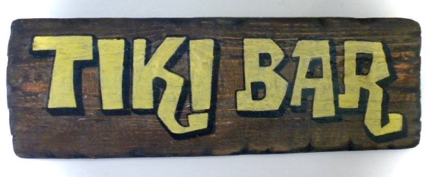 Houten bord/zomer/beach/strand/surf bord/Hawai/Tiki Bar, Boho, Hout, Meerkleurig, Ophalen of Verzenden