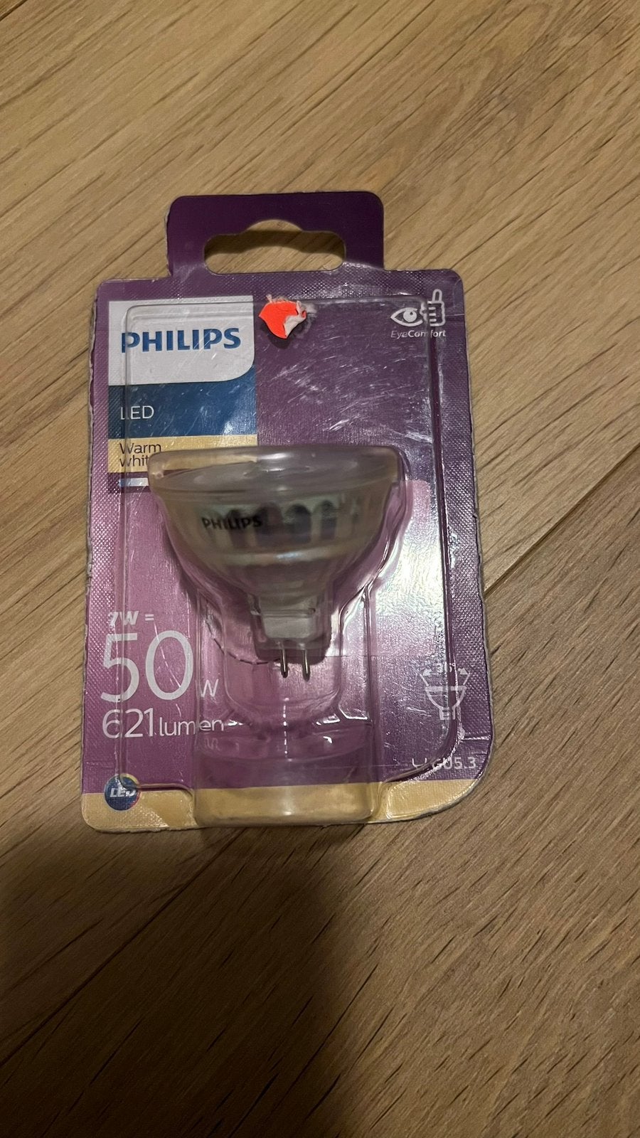 Philips led lamp warm white 7w = 50w 621 lumen, Ophalen of Verzenden, Zo goed als nieuw, E27 (groot), Led-lamp