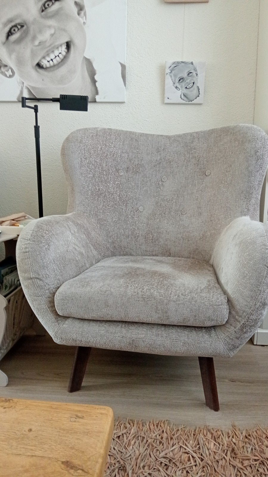 Comfortabele grijze fauteuil - Zo goed als nieuw, Ophalen, Modern, Comfortabel, 75 tot 100 cm, Zo goed als nieuw