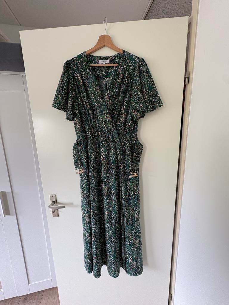 Paprika jurk met print en ceintuur, maat 1, Kleding | Dames, Maat 42/44 (L), Ophalen of Verzenden, Zo goed als nieuw, Onder de knie
