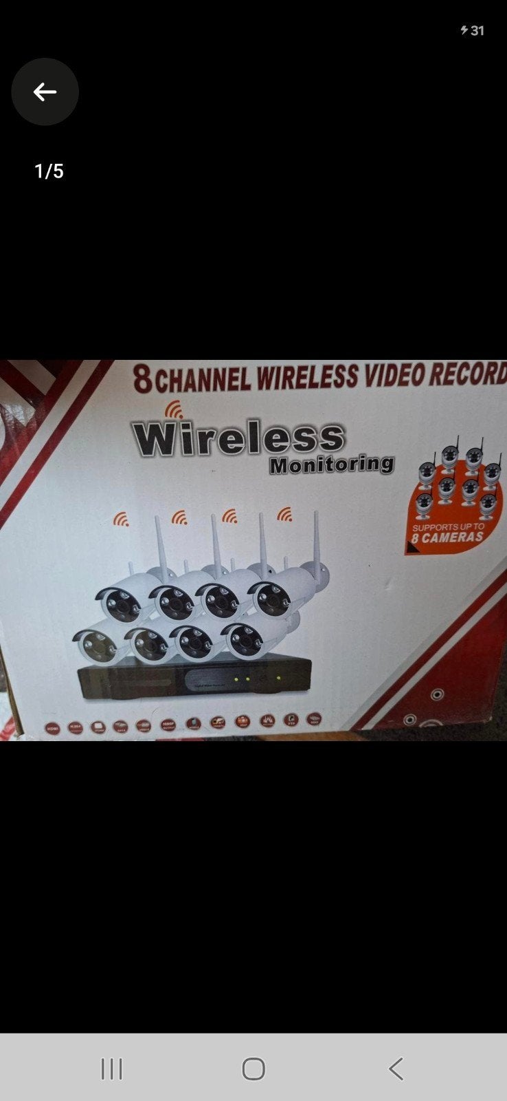Draadloze Beveiligingscamera Set, Audio, Tv en Foto, Videobewaking, Verzenden, Zo goed als nieuw, Buitencamera