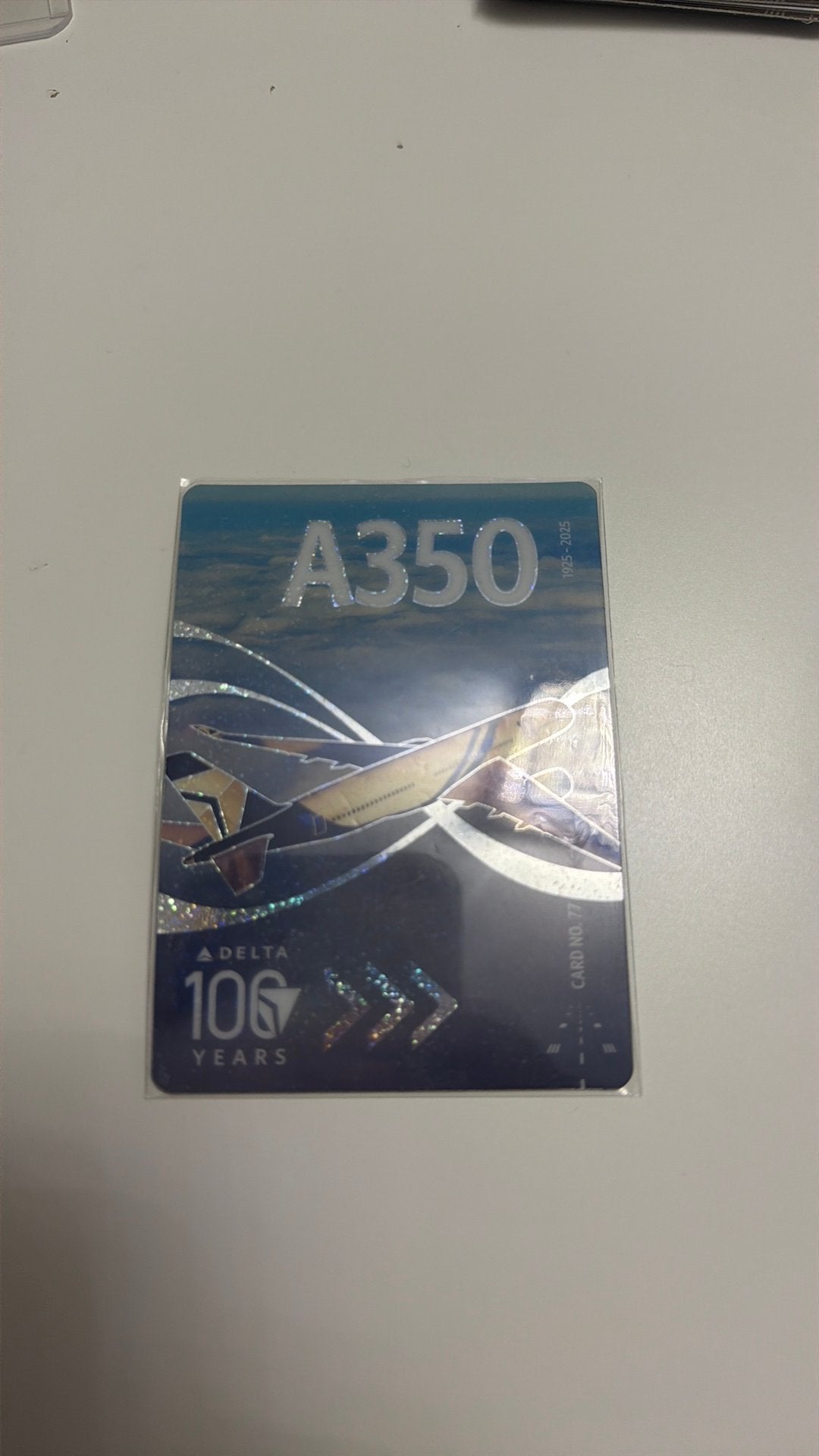 Delta 100Y A350-900H Card No. 77, Verzamelen, Ophalen of Verzenden, Zo goed als nieuw, Kaart, Foto of Prent