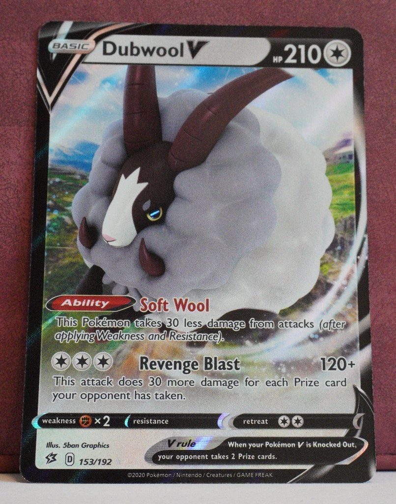 Dubwool V 153-192 Rebel Clash Pokémon Kaart, Verzenden, Nieuw, Losse kaart