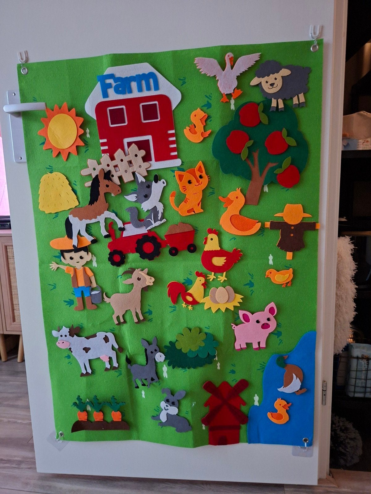 Boerderij (Speel) wandkleed met Dieren en Figuren, Ophalen, Gebruikt, Overige typen