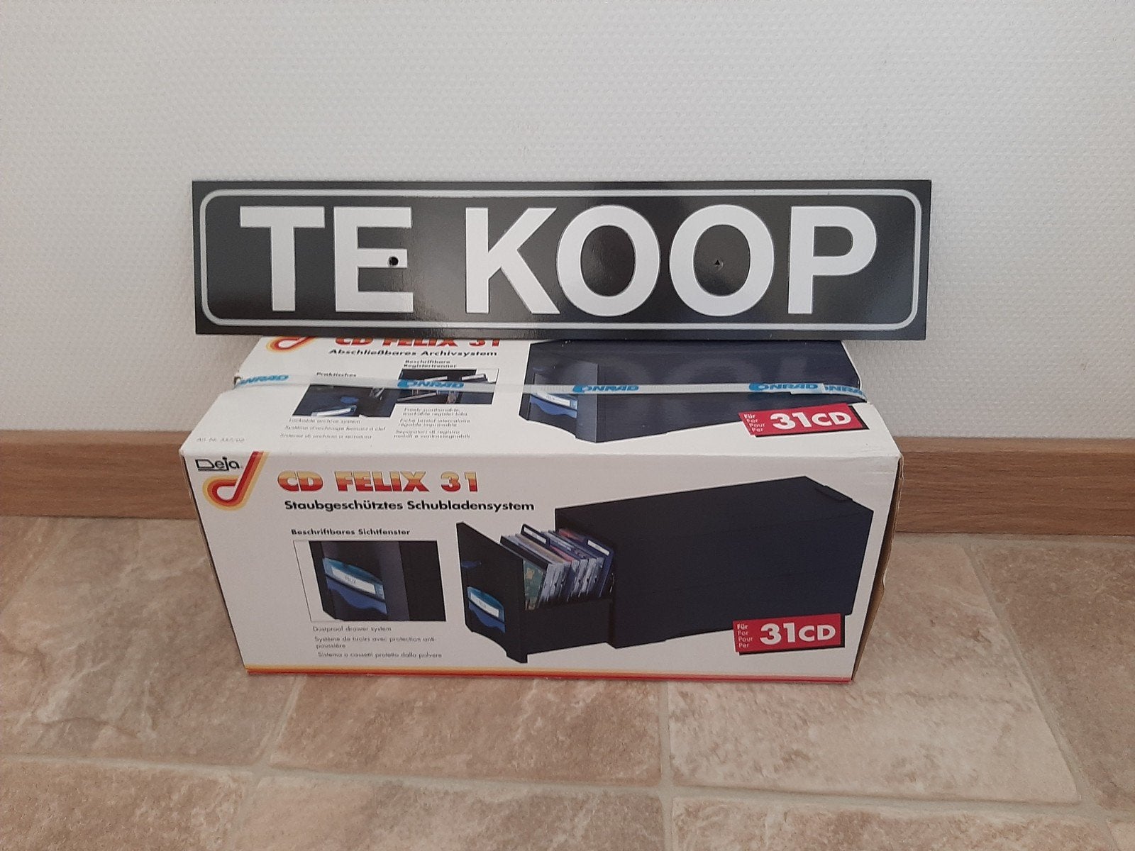 Cd opbergsysteem cd ladekastje met slot nieuw in doos., Ophalen, Kunststof, Nieuw, 25 tot 75 discs