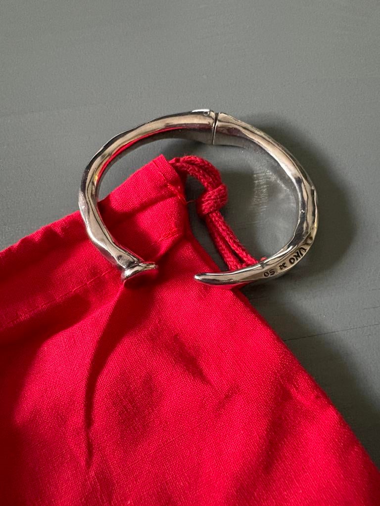 Uno de 50 armband nail, Sieraden, Tassen en Uiterlijk, Armbanden, Ophalen of Verzenden, Zo goed als nieuw, Zilver, Staal