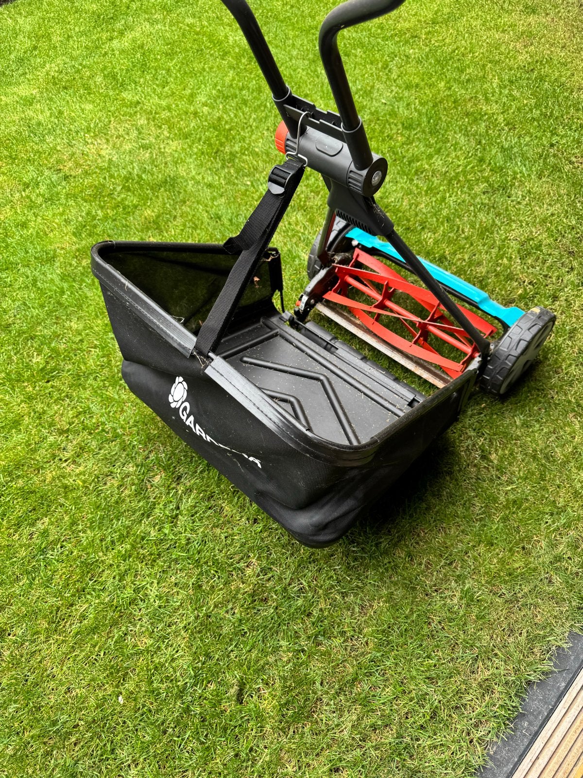 Gardena Handgrasmaaier met opvangzak, Tuin en Terras, Grasmaaiers, Ophalen, Gebruikt, Handgrasmaaier, Opvangzak