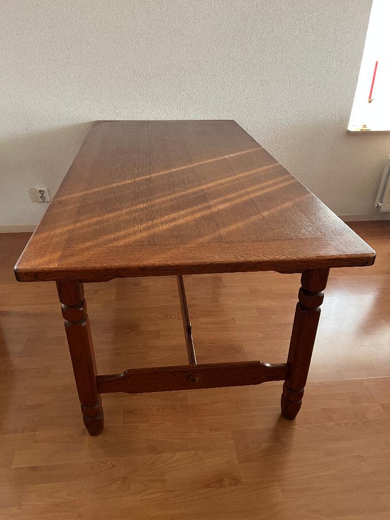 massief houten eetkamertafel, Huis en Inrichting, Tafels | Eettafels, Ophalen, Gebruikt, 50 tot 100 cm, 150 tot 200 cm
