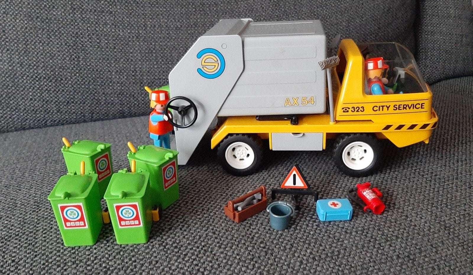 Playmobil containerwagen 3780 vintage, Gebruikt, Complete set, Voertuig, Ophalen of Verzenden