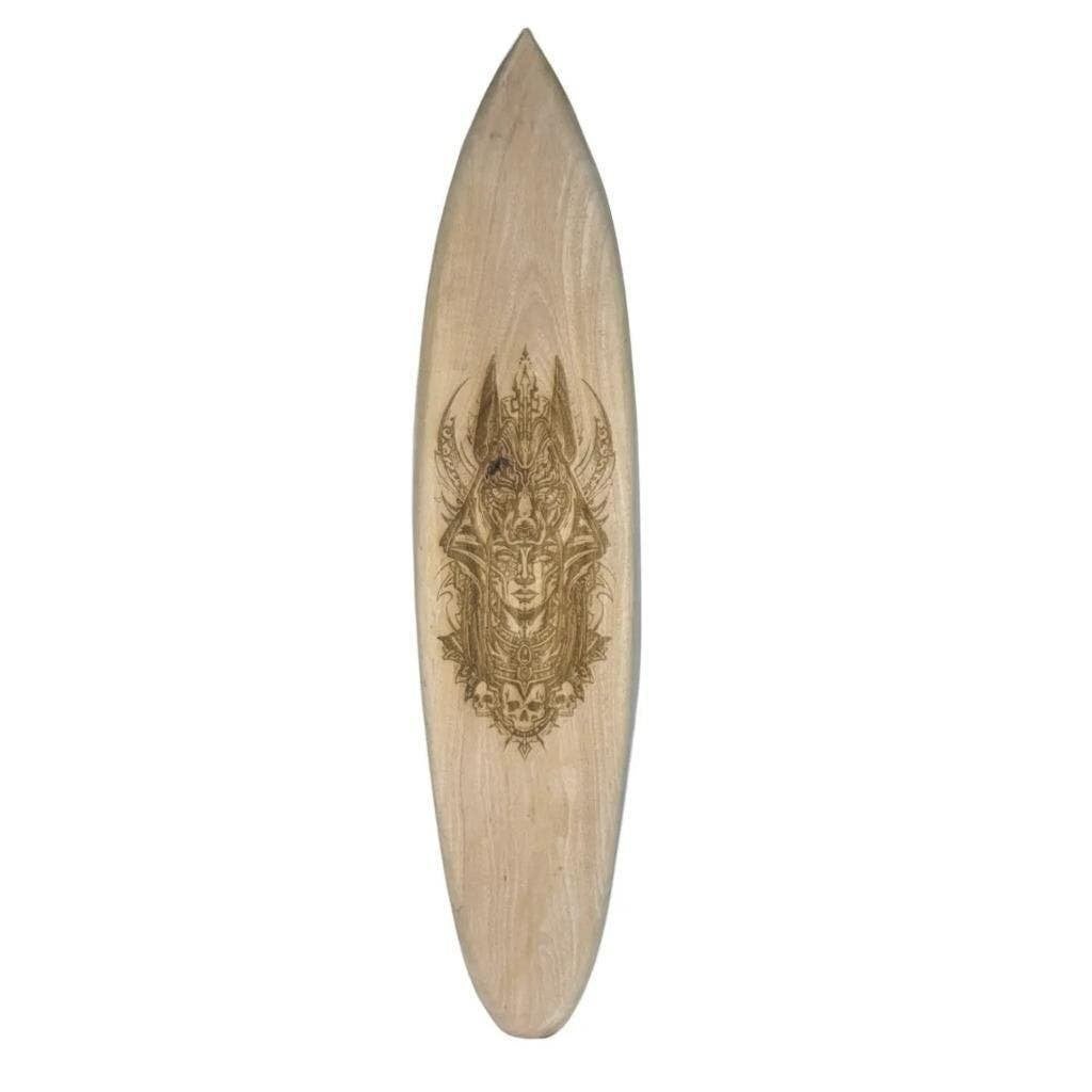 Lady Warrior - decoratief houten surfplank 150 cm, Huis en Inrichting, Woonaccessoires | Wanddecoraties, Westerndeco, Nieuw, Ophalen of Verzenden