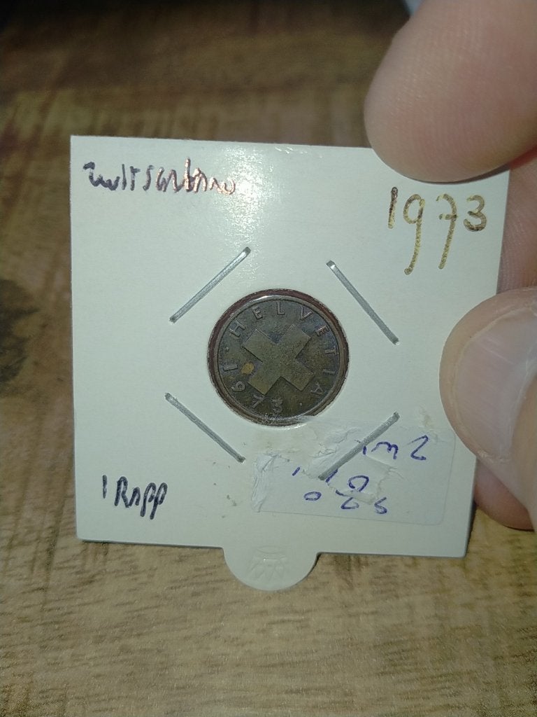 Zwitserland 1 Rappen 1973, Verzenden, Overige landen, Losse munt