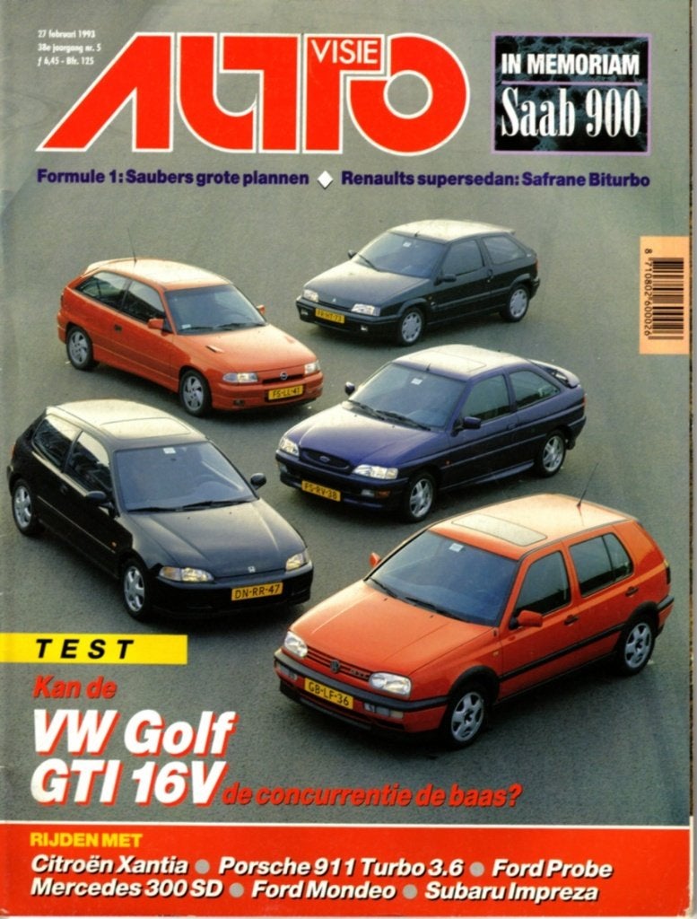 Autovisie 16V multitest Golf , Astra , ZX , Escort en Civic, Ophalen of Verzenden, Gelezen, Algemeen
