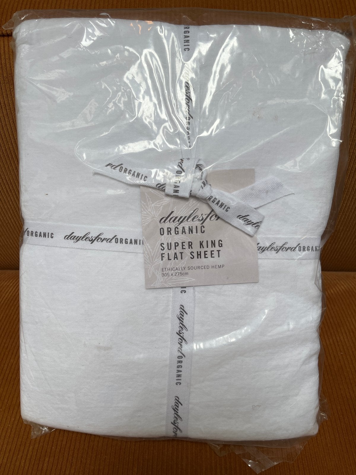 Daylesford Biologisch Hennep Laken - Super King, Ophalen of Verzenden, Wit, Hoeslaken of Sloop, Nieuw