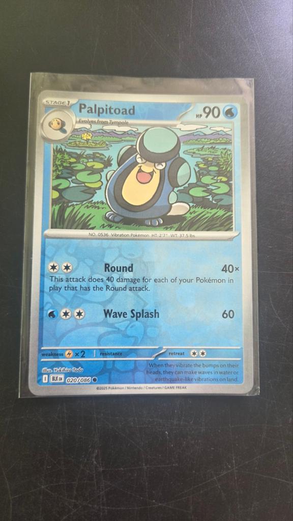 Palpitoad 020/086 Reverse Holo Pokémon kaart, Verzenden, Zo goed als nieuw, Losse kaart, Foil