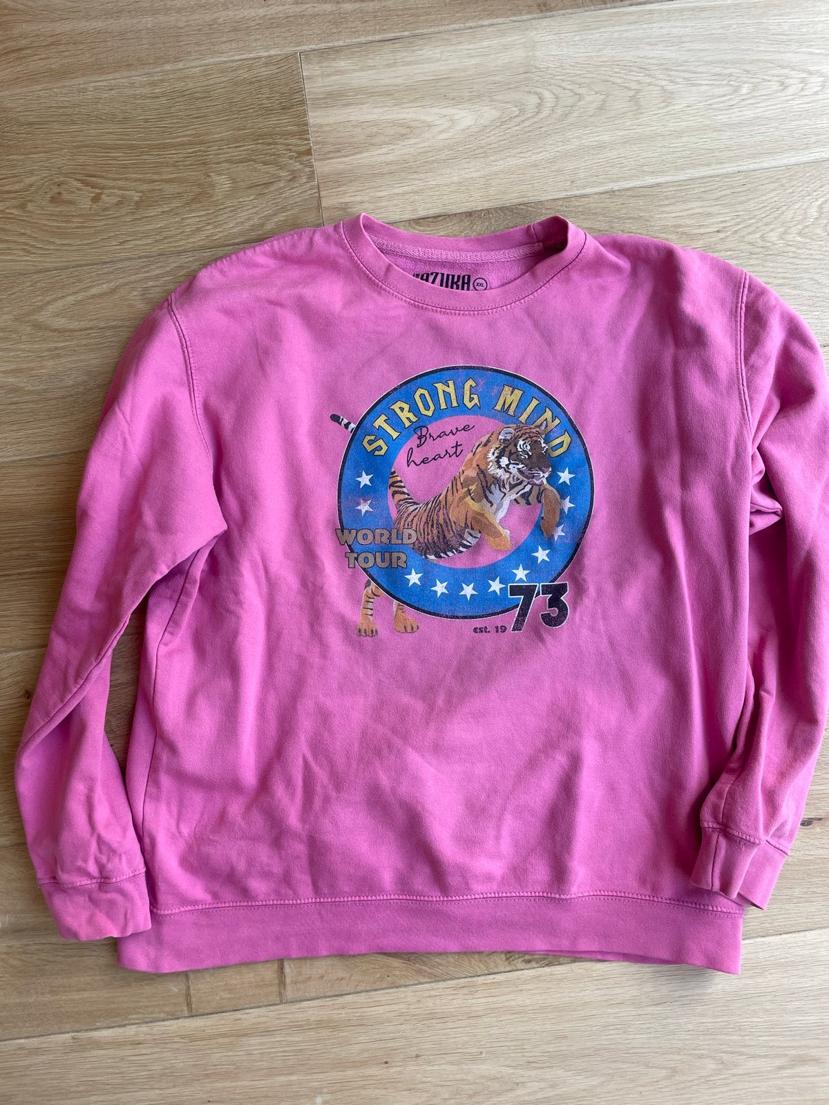 Roze Azuka sweater met tijgerprint - Maat XXL, Ophalen of Verzenden, Gedragen, Maat 46/48 (XL) of groter, Roze