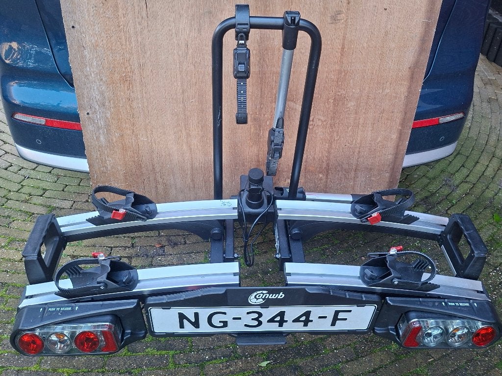 ANWB TOURING FLEX PLUS II fietsendrager, Ophalen, Gebruikt, 2 fietsen, Trekhaakdrager