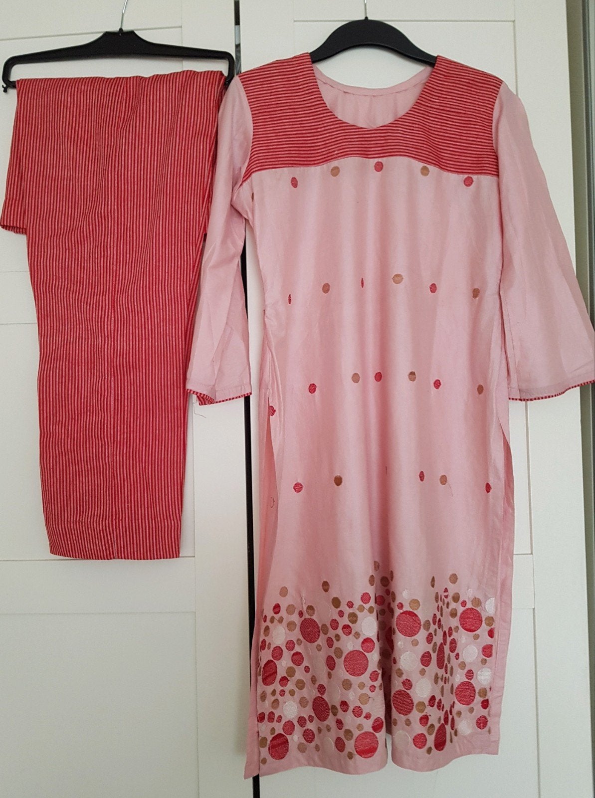 Roze rood Indiase Marokkaanse jurk met broek - Maat S, Nieuw, Ophalen of Verzenden, Roze, Maat 36 (S)