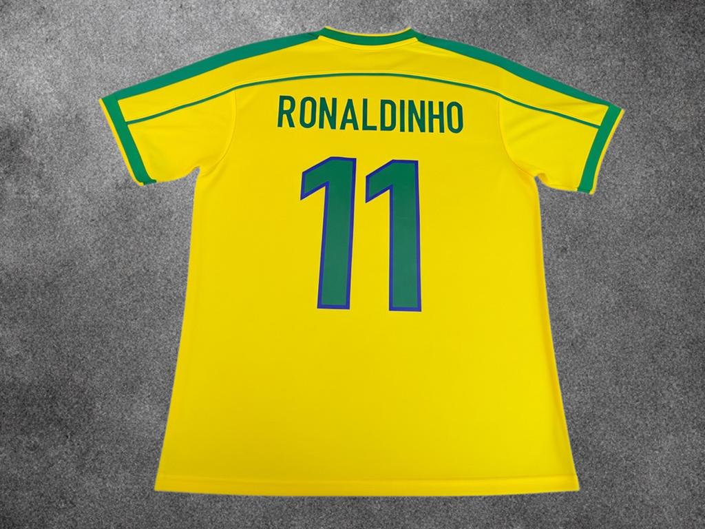 Brazilië 1998 Ronaldinho 11 shirt maat L, Maat L, Ophalen of Verzenden, Nieuw, Shirt