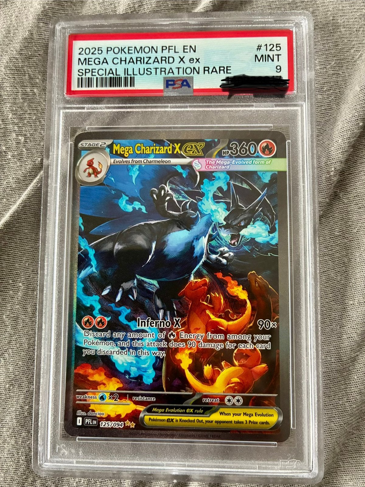 Mega Charizard X EX 125/094 PSA 9, Ophalen, Zo goed als nieuw