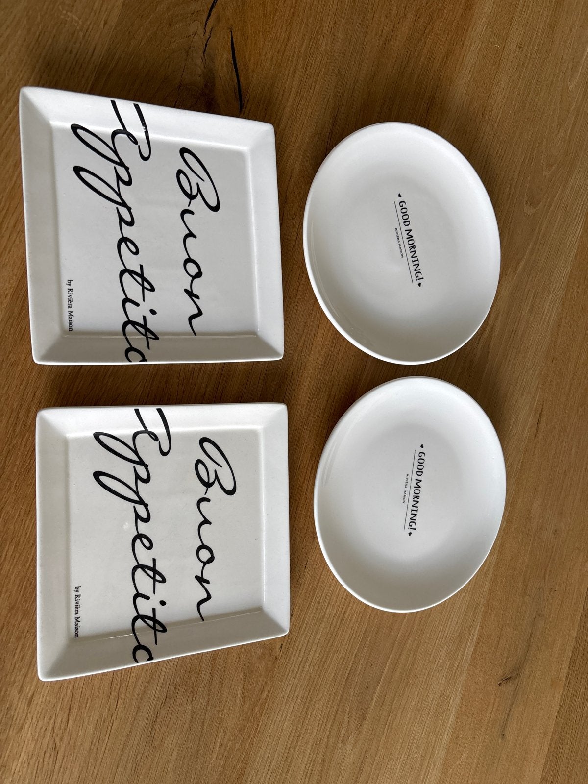 Rivièra Maison schaaltjes 'Buon Appetito' en 'Good Morning', Ophalen, Overige merken, Keramiek, Modern