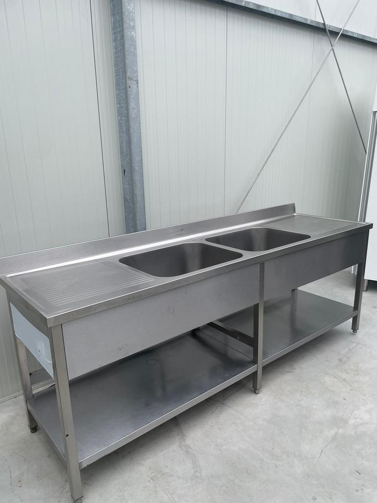 Horeca rvs spoeltafel wastafel aanrecht keukenblok spoelbak, Ophalen of Verzenden, 50 tot 100 cm, Minder dan 100 cm