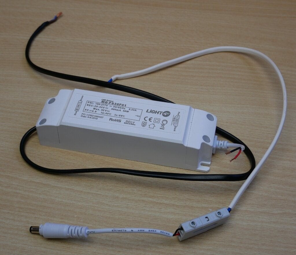 Light4u MG-PS36F01 LED driver flikkervrij 36W, Info@light4u.com, Sneekermeer 4a, 8502 TP Joure, Minder dan 50 watt, Overige typen