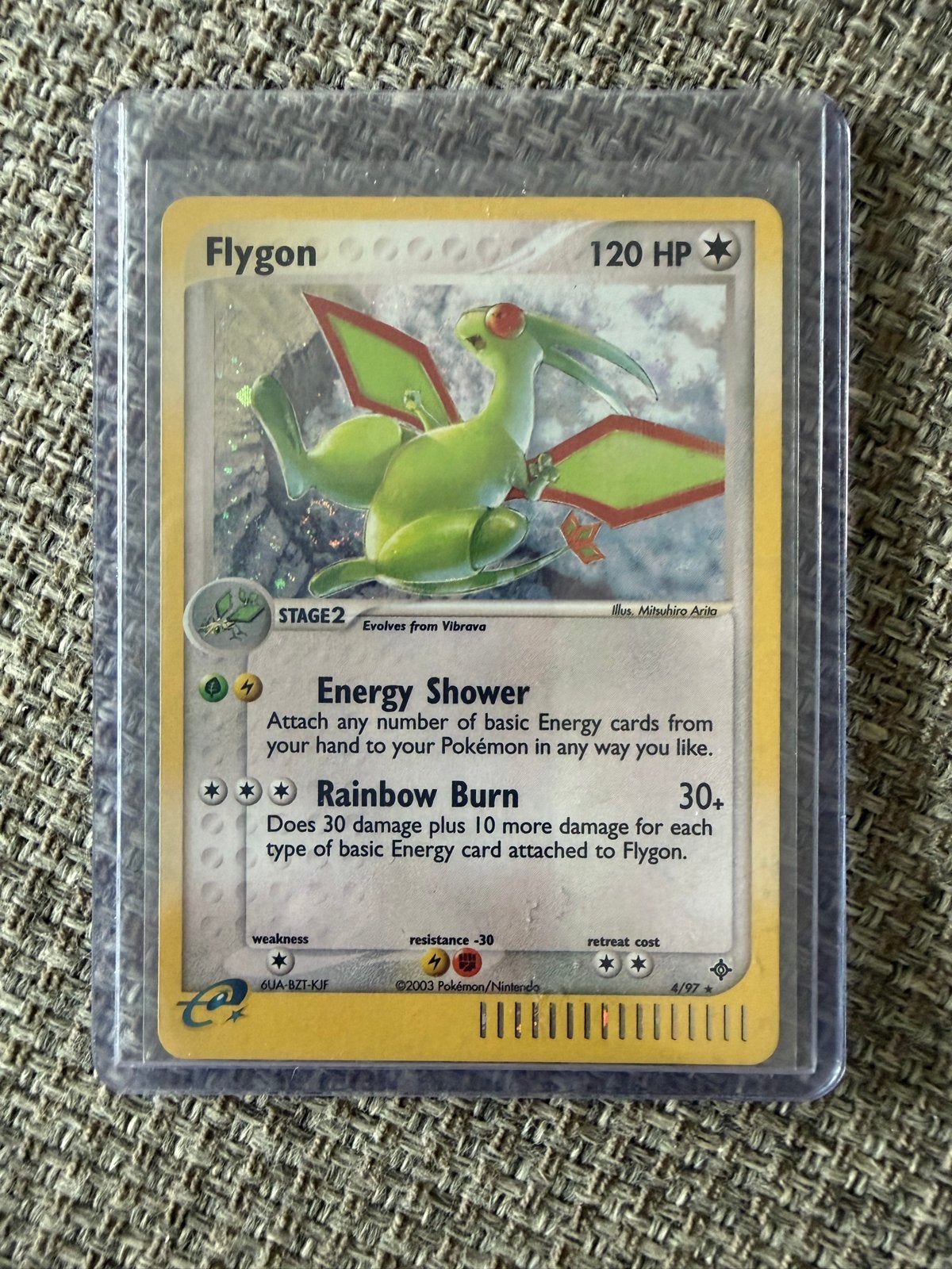 Pokémon Kaart Flygon 120 HP Holo 4/97 EX Dragon, Hobby en Vrije tijd, Verzamelkaartspellen | Pokémon, Ophalen of Verzenden, Zo goed als nieuw